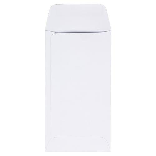 JAM PAPER #7 Coin Business Envelopes - 3 1/2 x 6 1/2 - White - Bulk 1000/Carton