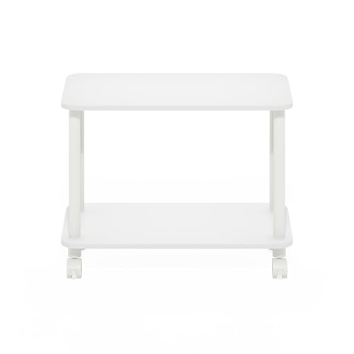 Furinno Turn-N-Tube Toolless 2-Tier Book Cart, White