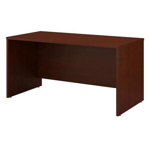 Scranton & Co Office Desk, 60W x 30D x 30H, Thermally Fused Laminate, Mahogany Finish, Wire Management Grommets, Sturdy Commercial Desk for Private or Open-Plan Home Office Workspace