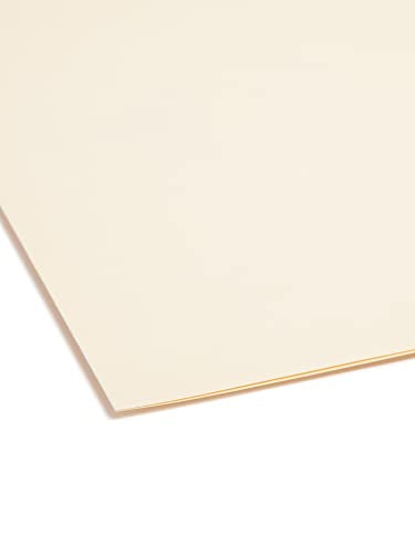 Smead Fastener File Folder with SafeSHIELD® Fasteners, 2 Fasteners, Reinforced 1/3-Cut Tab, Letter Size, Manila, 50 per Box (14555)
