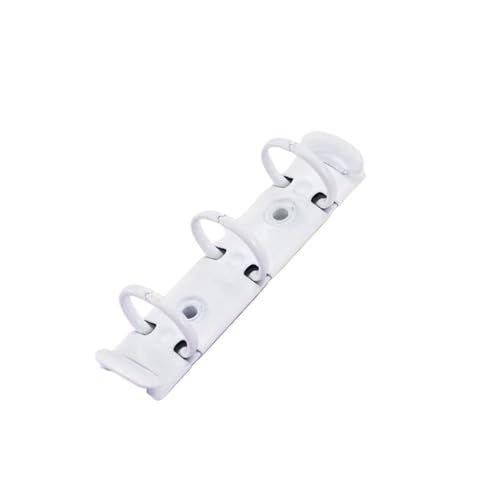 Binder Rings 6pcs Detachable Metal Spiral Rings Binder Clip DIY Album Loose Leaf Ring Office for Home(White)