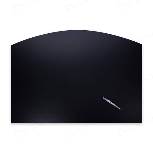 Dacasso Classic Black Leather 34" x 24" Arched Desk Pad - Leather Desk Blotter for Writing - Boardroom Organization & Executive Desk Decor