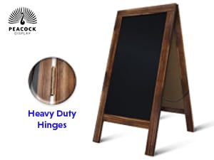 Peacock display Double-Sided Rustic Magnetic A-Frame Chalkboard Sign for Outdoor and Indoor Use, Magnetic, Black | Sturdy, Stylish, and Versatile; Perfect for Events, Menus, and Business Promotions