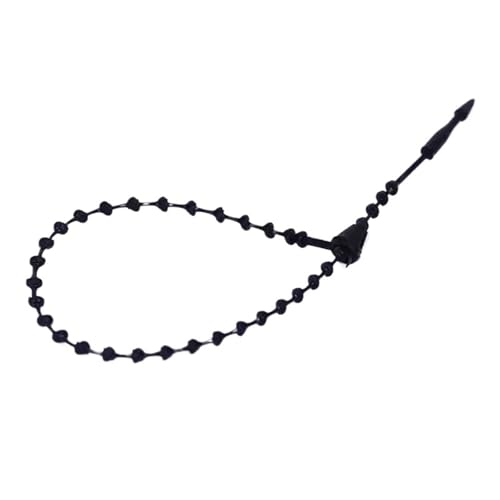 Hang Tag String 1000pcs Garment Price Tag Ties Plastic Security Loop Pin Knotted Rope Ball Chain String Line Bag Fastener(Black,7 inches)