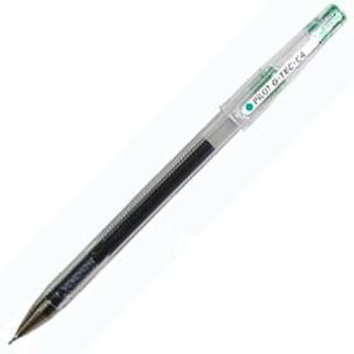 Pilot G - Tec C4 Gel Microtip Rollerball Pen 0.4 mm Tip Green Ink (Box of 12)