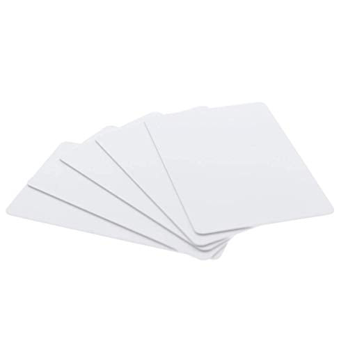 200 Pack - Premium Blank PVC Cards for ID Badge Printers - Graphic Quality White Plastic CR80 30 Mil (CR8030) By Specialist ID - Compatible with Most Photo ID Badge Printers (White)