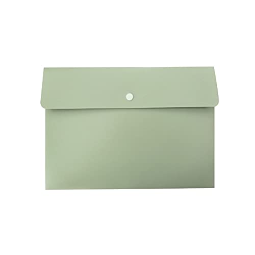 Filing Envelopes Colorful Document File Envelopes Folder Filing Envelopes Organizers for School Home Plastic Folders (Color : Green)