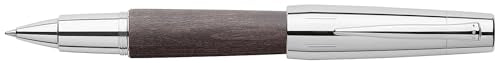 Faber-Castell e-motion Wood and Chrome Rollerball Pen - Black