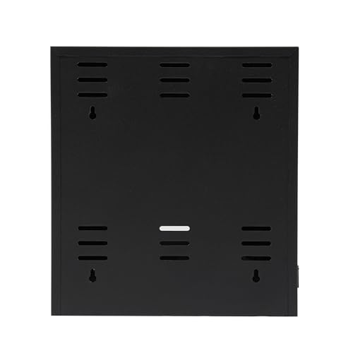 12/20-Unit Charging Cabinet for Laptops & Tablets, Locking Laptop Storage Charging Box, Cell Phone Charging Station for iPad, Tablets for Schools & Offices, Visible Window (Black, 12-Unit)
