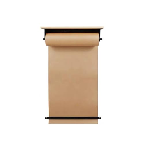 LGRFUXIN Beige,24'' Wall Mounted Kraft Paper Roll Dispenser & Cutter, for Home Decor, to-do Lists,Menu,Grocery Lists,Gift,DIY Room,Doodle Painting&Art Projects
