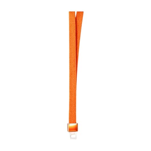 100pack Advanced Lanyard, Soft Silicone Neck Strap with Aluminum Alloy Buckle, Durable ID Badge Holder (orange100pack)