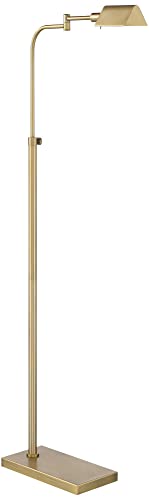 Keegan Warm Gold Adjustable Swing Arm Pharmacy 54" Tall Floor Lamp