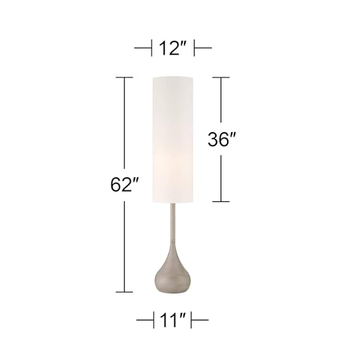Possini Euro Design Moderne Droplet 62" Tall Natural Gray Floor Lamp