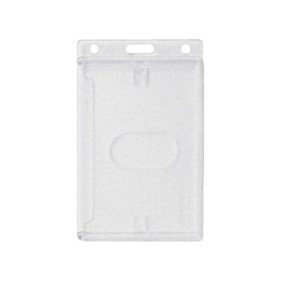 ID Zone Rigid Hard Plastic ID Access Credential Badge Holder - Vertical - Frosted - 1,000 Pack