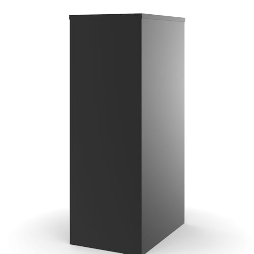 Staples 4-Drawer Vertical File Cabinet, Letter/Legal, Locking, Black, 26.5" D