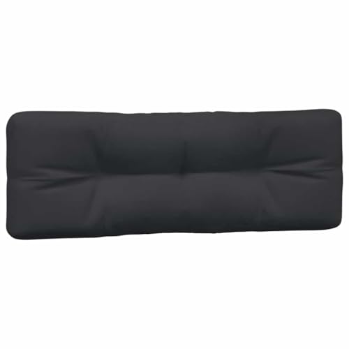 fsahslih 5-Piece Pallet Cushions for Outdoor Patio Furniture, Black Fabric Sofa Pads for Wood Pallet Seating, Thick Sectional Seat and Back Cushion Set for Garden Couch