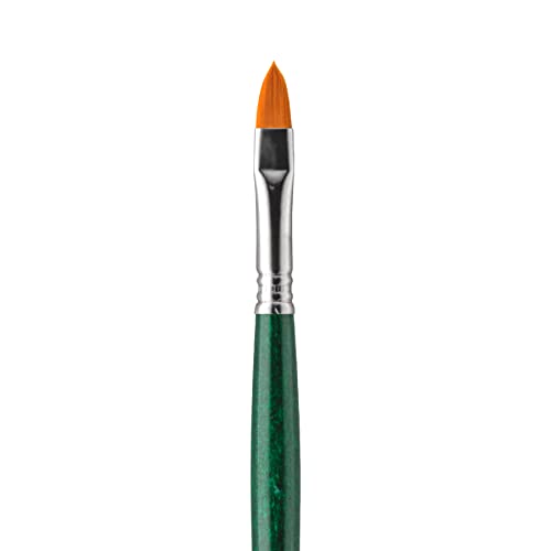 Escoda Barroco Series 2612 Artist Oil & Acrylic Paint Brush, Synthetic Gold Taklon Filament, Filbert, Size 24