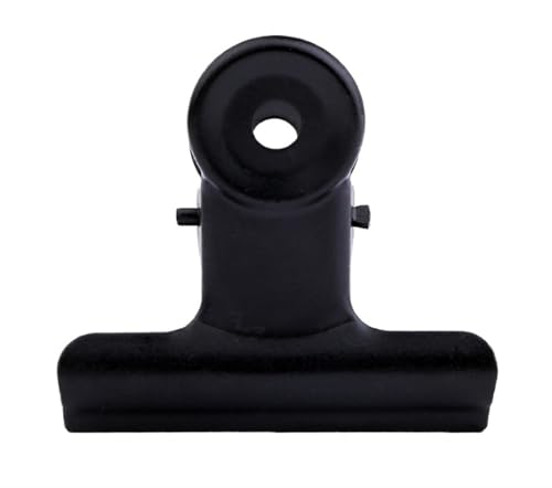 BMFHAO 10pcs Black Metal Clip Stationery Office Supplies Household Paper Clip Fixing Small Book Clip Sketching Board Clamp Cip Black(63mm)