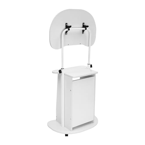 GUIAFUHYE Portable Presentation Stand,Foldable Tabletop Podium, Portable Lectern, Portable Desktop Presentation Podium Stand (White)