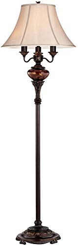 Astor 63" High Bronze Tortoise Shell Font Floor Lamp Living Room