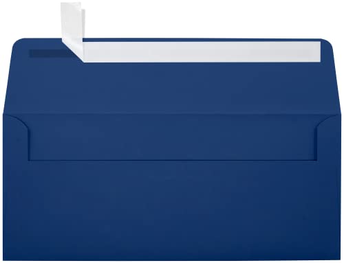 LUXPaper #10 Business Envelopes | Peel & Press | 4 1/8" x 9 1/2" | Navy Blue | 80lb. Text | 250 Qty