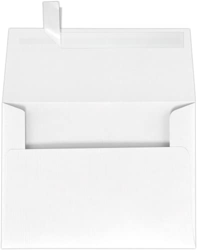 LUXPaper A6 Invitation Envelopes | Peel & Press | 4 3/4" x 6 1/2" | White Linen | 80lb. Text | 1,000 Qty
