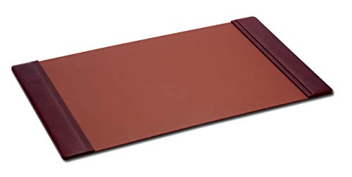DACASSO Leather Desk Pad with Side Rails - Luxury Leather Desk Blotter for Writing - Executive Desk Surface Protector - (Mocha, 34 x 20)