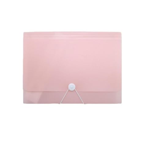 Filing Folder Important Document Folder Accordion File Organizer Expanding Letter Size Paper Office Supplies(Pink)