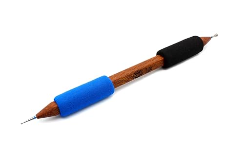 The Original DiamondCore Tools L2 Diamond Sgraffito Stylus Tool, 0.7 mm Ball & 2 mm Crown Tip Pottery Carving Tool for Fine Detailing, Clay Sgraffito, Arcs, and Cleanup