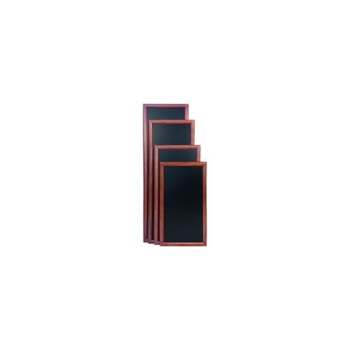 Securit 56 x 100cm Lacquered Finish Long Wall Chalk Board - Dark Brown