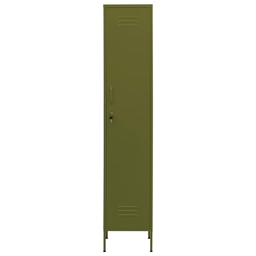 vidaXL Locker Cabinet Olive Green 13.8"x18.1"x70.9" Steel