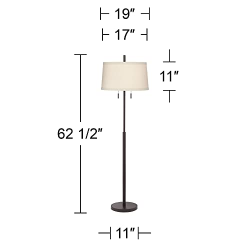 Possini Euro Design Nayla 62 1/2" Tall Bronze Steel Modern Floor Lamp