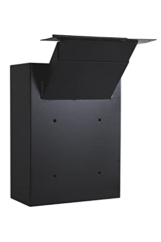 Protex Safe WDC-160E Black Wall/Door Through Heavy Duty Large Drop Box,for Keys, car remotes, Cash, Checks and envelopes, Pre-drilled mounting Holes, with Adjustable Chute,Digital Electronic Lock