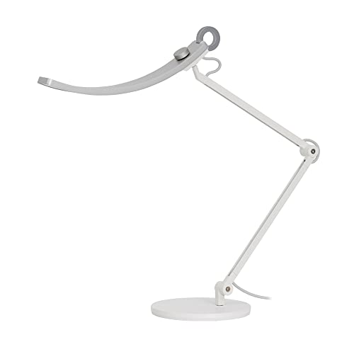 BenQ e-Reading Desk Lamp - Ultrawide and Bright Lighting, Dimmable, Dual Smart Mode, Adjustable Arm, Auto-dimming, High CRI, Eye-Caring Lamp for Home Office, Reading, Study, Craft, Matte Silver