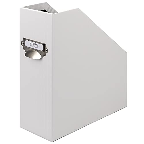 Rössler S.O.H.O. Magazine File Special Edition White for A4 with Handle and Index Holder
