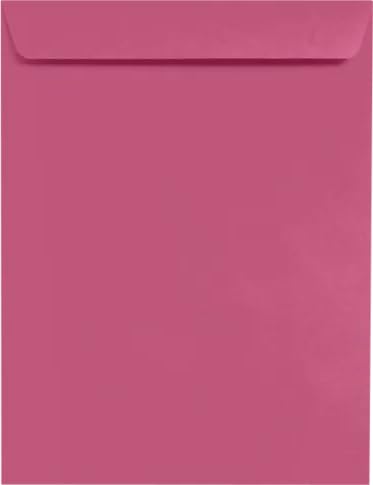LUXPaper 10 x 13 Open End Envelopes | Peel & Press | Magenta Pink | 80lb. Text | 500 Qty