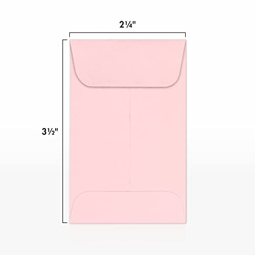 LUXPaper #1 Coin Envelopes | 2 1/4" x 3 1/2" | Candy Pink | 80lb. Text | 250 Qty