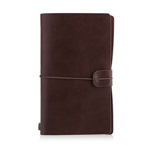GFHSKRPL Vintage Thick Leather Notebook Blank Diary Book Retro Paper Journals Agenda Planner Notepad Stationery Gift Supplies(E)