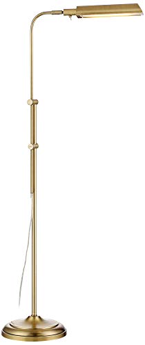 Culver Adjustable Height Aged Brass Pharmacy LED 57" Tall Floor Lamp