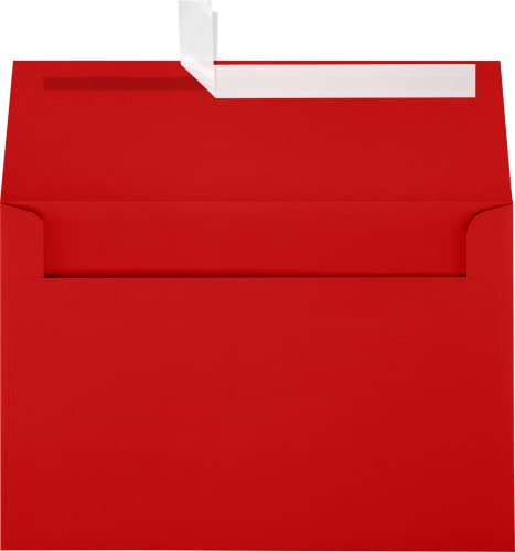 LUXPaper A8 Invitation Envelopes | Peel & Press | 5 1/2" x 8 1/8" | Ruby Red | 80lb. Text | 500 Qty