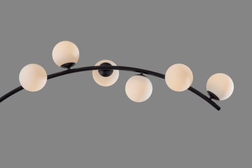 Adesso Black LED Arc Lamp with Circadian Switch