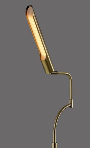 Adesso Antique Brass LED Floor Lamp with Touch Switch