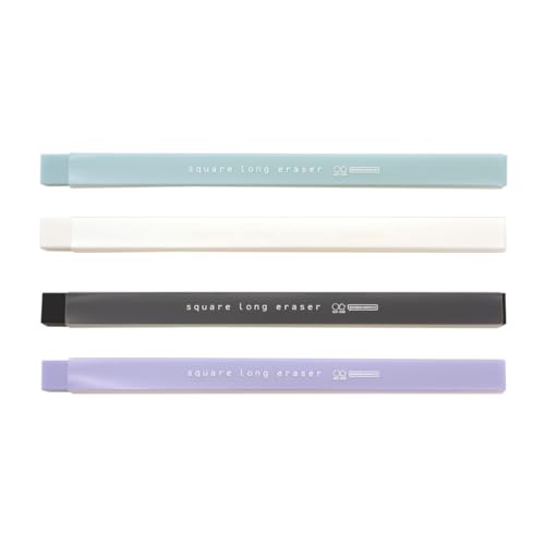 SUN-STAR ”Square Long Eraser Slim Eraser, Perfect for Pencil Cases, Smooth Erasing, Office Supplies, Sepia Violet S4219805