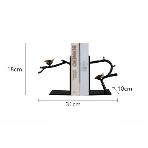 CAOJLjiaxiang-2012 Bookends Home Decorative Birds and Books Vintage Design Resin Bookshelf Bookends Bookend Supports Home and Office Shelf Table Decor Book Ends