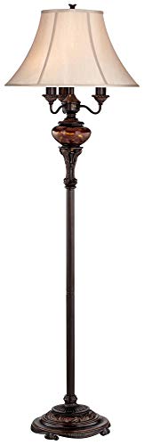 Astor 63" High Bronze Tortoise Shell Font Floor Lamp Living Room
