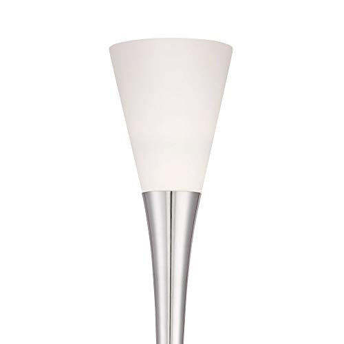Piazza 72 1/2" Tall Brushed Nickel Modern Torchiere Floor Lamp