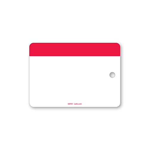 Red Blank Bag Tags - 50 Pack - 4.25" x 3" - Luggage Tags - Student Dismissal Tags - Daycare - After School - School Pickups - Rydin
