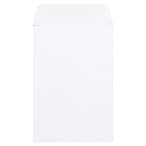 JAM PAPER 1 Scarf Open End Catalog Commercial Envelopes with Peel and Seal Closure - 4 5/8 x 6 3/4 - White - Bulk 500/Box
