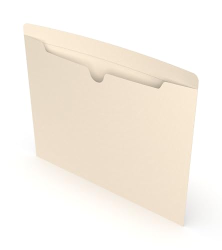 Staples Manila File Jackets, Letter, Flat, Reinforced Tab, 100/Carton