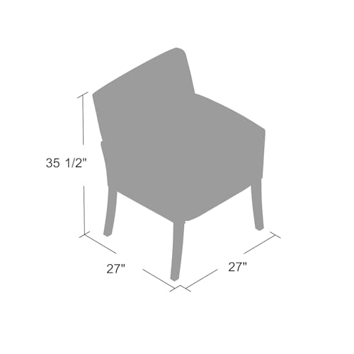 Boss Office Products Box Arm Guest Chair with Mahogany Finish in Black, 250 (B619)